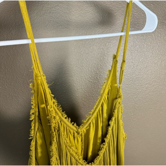 Urban Outfitters Kiari Wide Leg palazzo Jumpsuit Dress yellow Summer Solid H - Picture 9 of 12